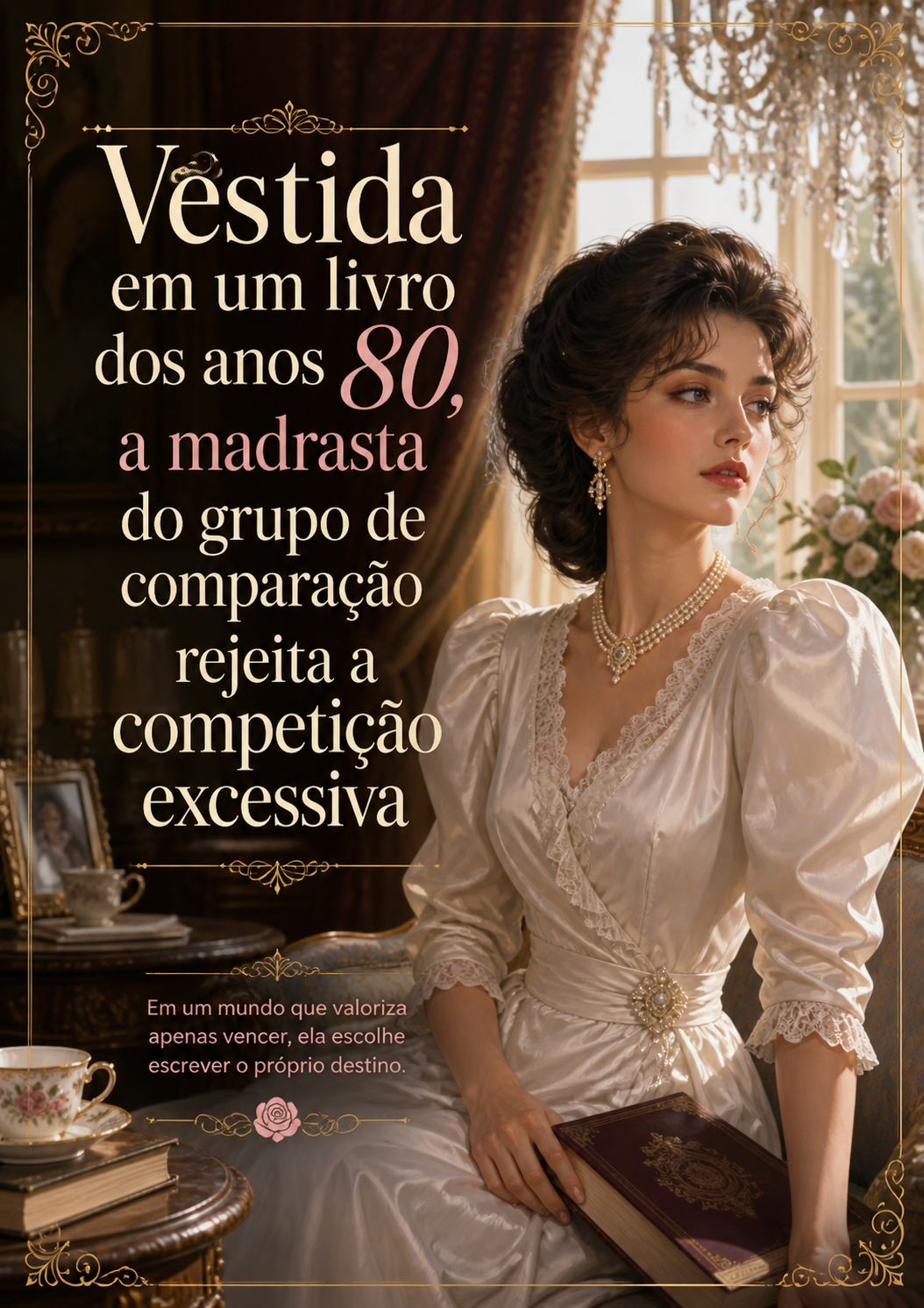 Vestida em um livro dos anos 80, a madrasta do grupo de comparação rejeita a competição excessiva